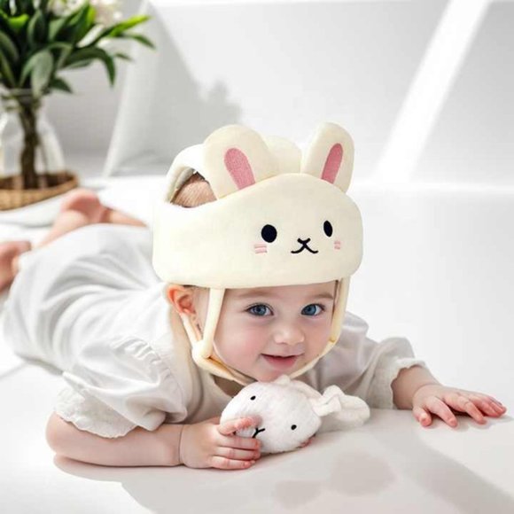 Baby Infant Toddler No Bump Safety Head Cushion Bumper Bonnet Adjustable Protect - Picture 3 of 9